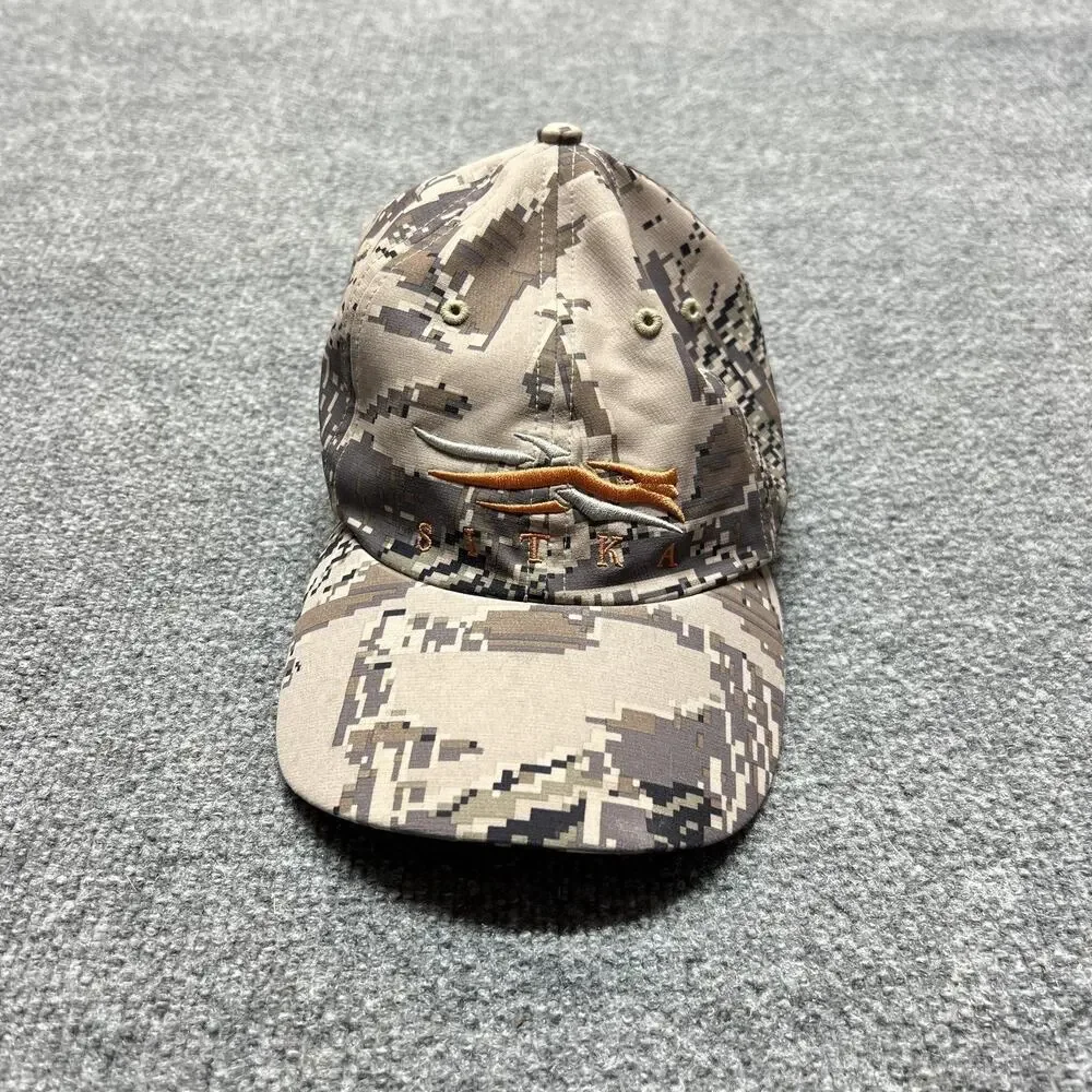 Sitka Hat Cap Strap Back One Size Mens Brown Camo Hunting Outdoor SG-110211-SC